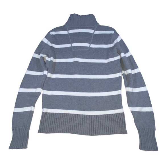 American Eagle Outfitters 1/4 Zip White Gray Sweater - Men’s Medium - Picture 6 of 10